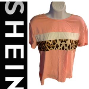 SHEIN Cheetah Stripe Tee 🌸🐆